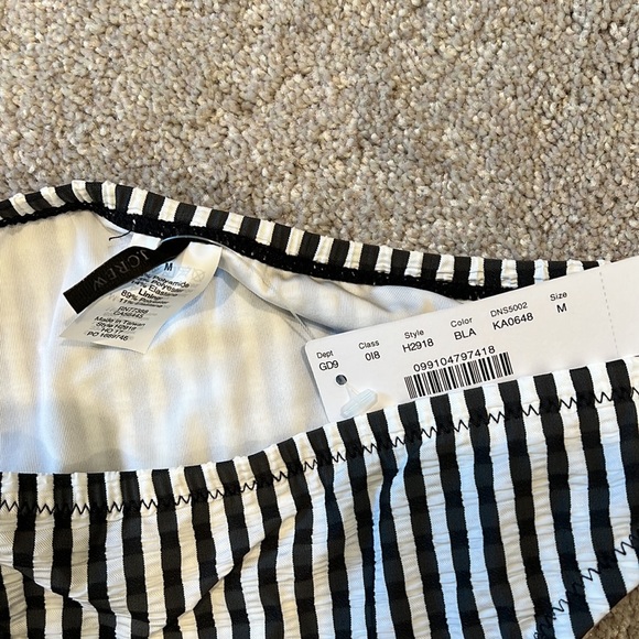 NWT J. Crew black stripe bikini S-M - Picture 5 of 6